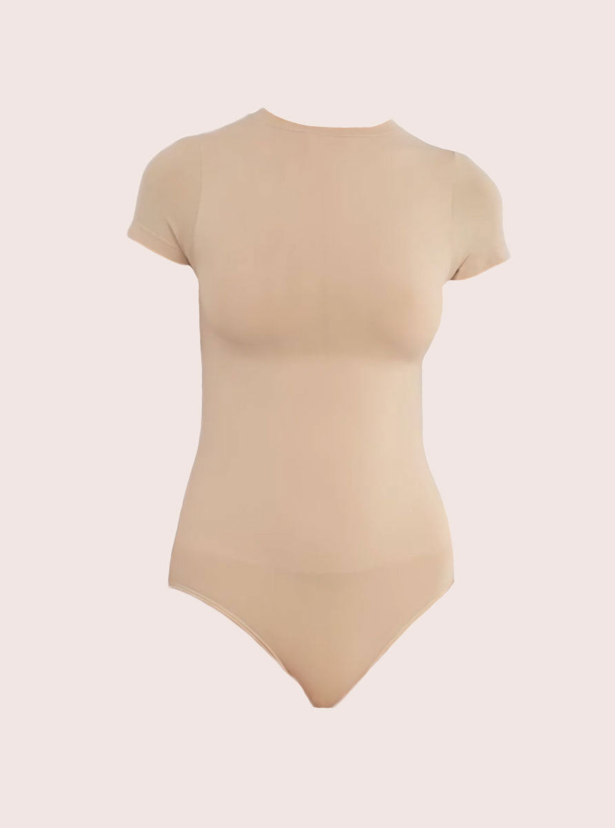 Short Sleeve Bodysuit with Core Shaping